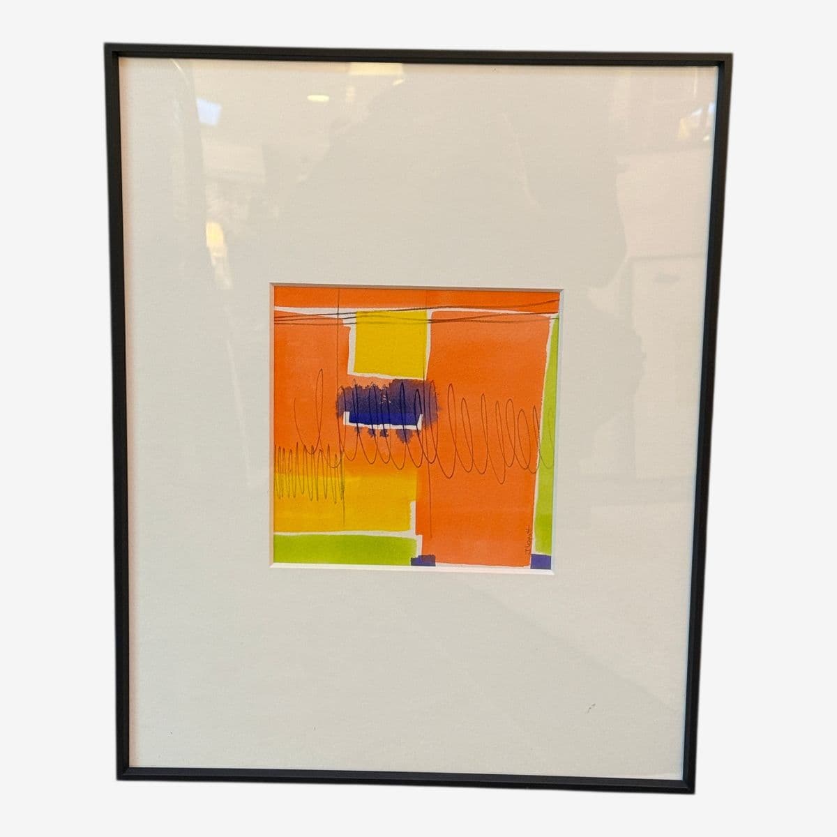 Isabel Wyatt "Orange Color Form" Original Painting, Signed - Image 1