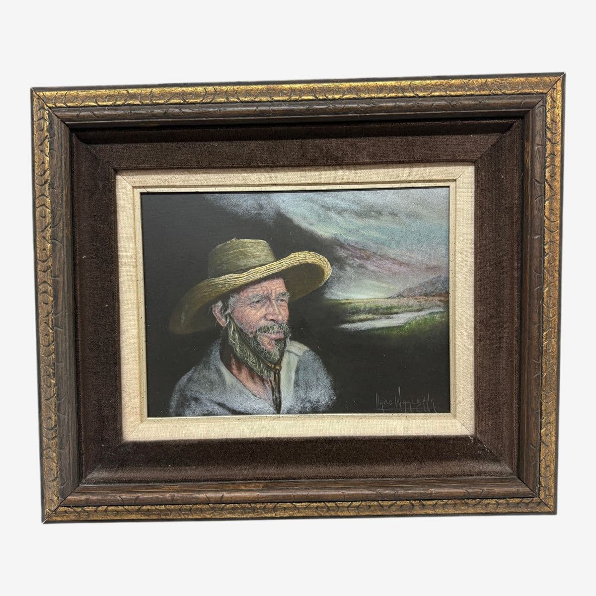 Carlo Wahlbeck Original Painting, Signed + Framed - Image 1