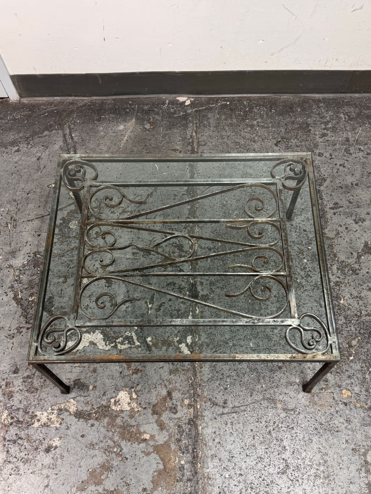 19th Century French Gate + Glass Custom Coffee Table - Thumbnail 6