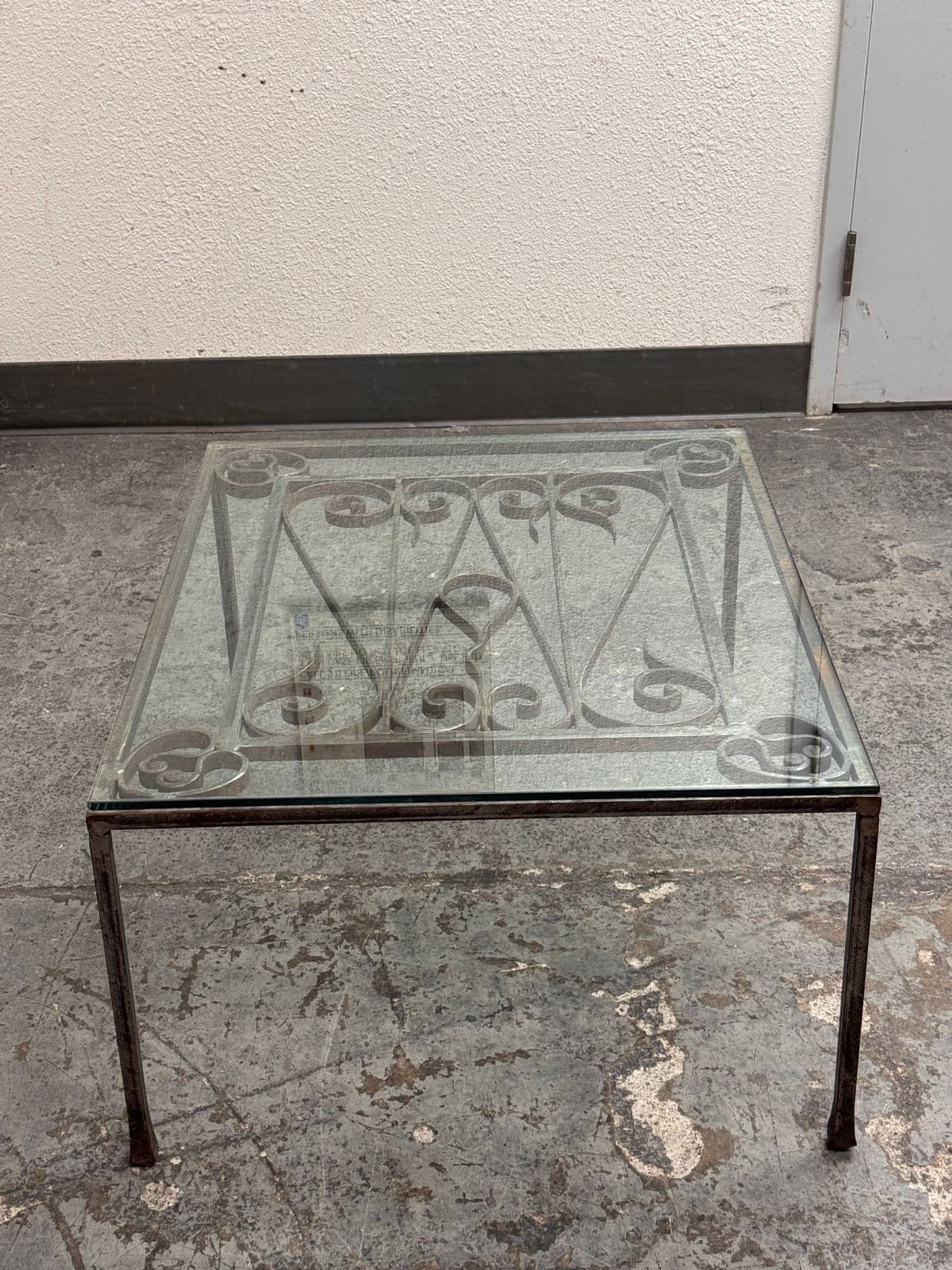 19th Century French Gate + Glass Custom Coffee Table - Thumbnail 5
