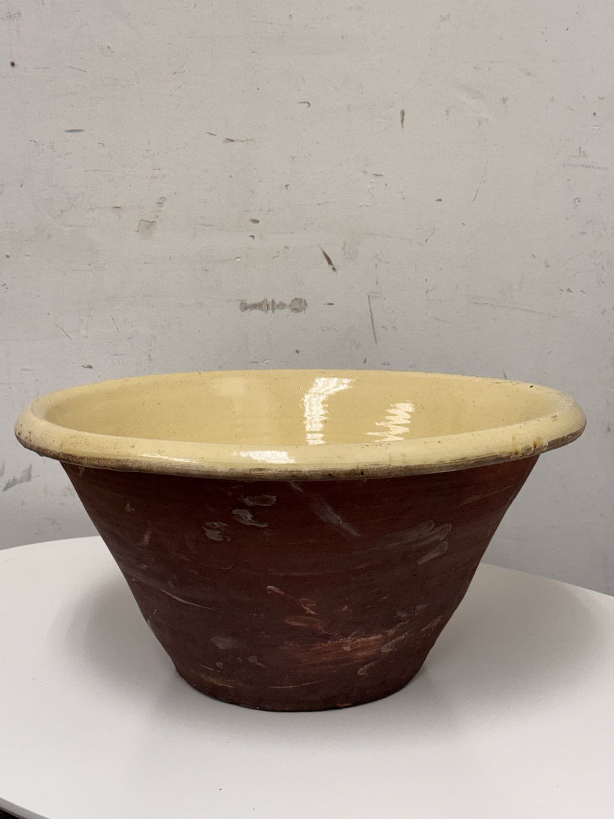 Late 19th Century Antique French Dairy Bowl - Thumbnail 3