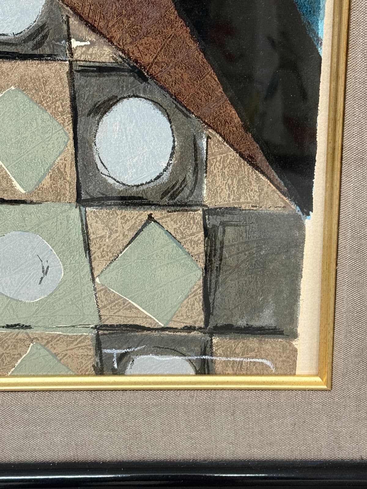 Isabel Wyatt "Orange Color Form" Original Painting, Signed - Thumbnail 7