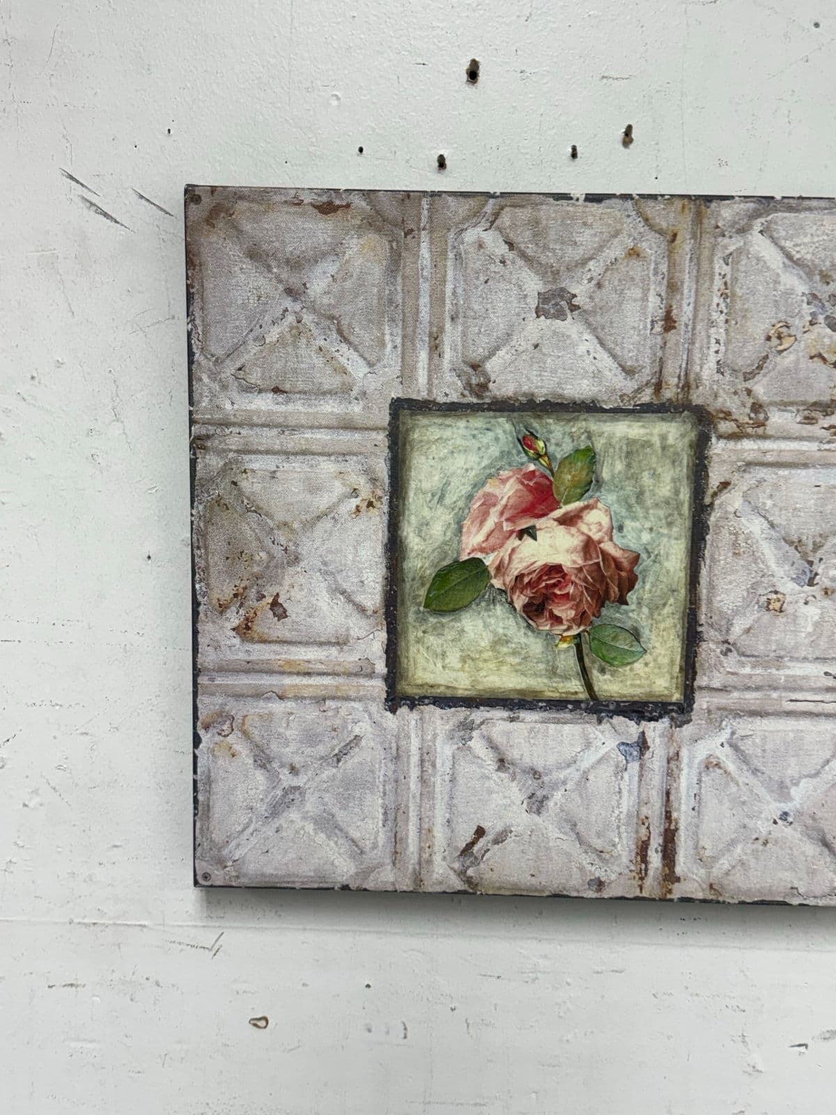 Peggy Abrams Style Rose Tile Print of Canvas - Thumbnail 8