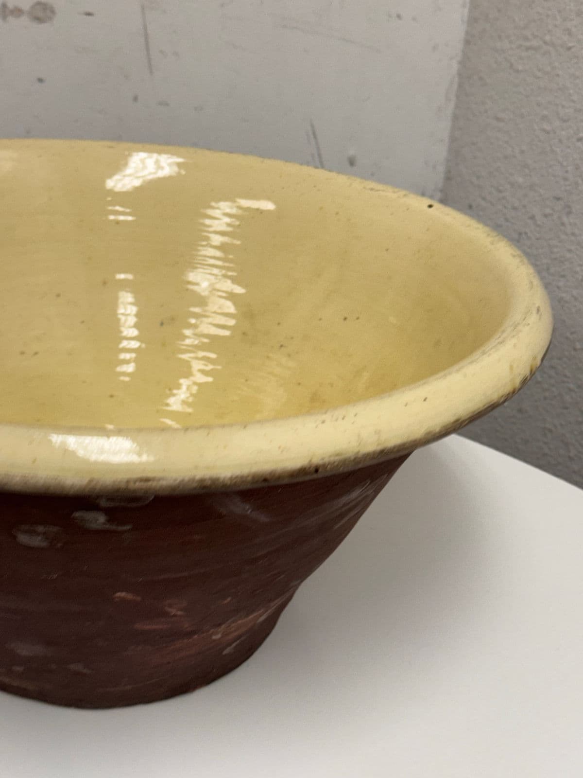 Late 19th Century Antique French Dairy Bowl - Thumbnail 6