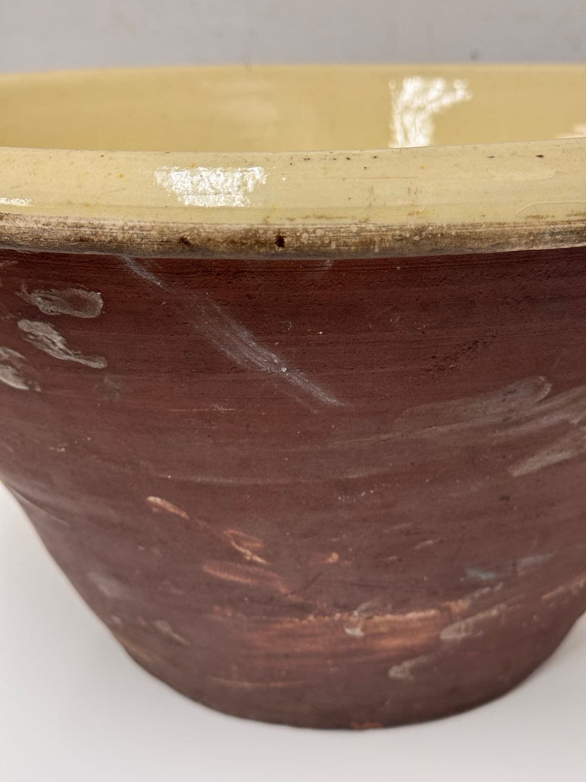 Late 19th Century Antique French Dairy Bowl - Thumbnail 13