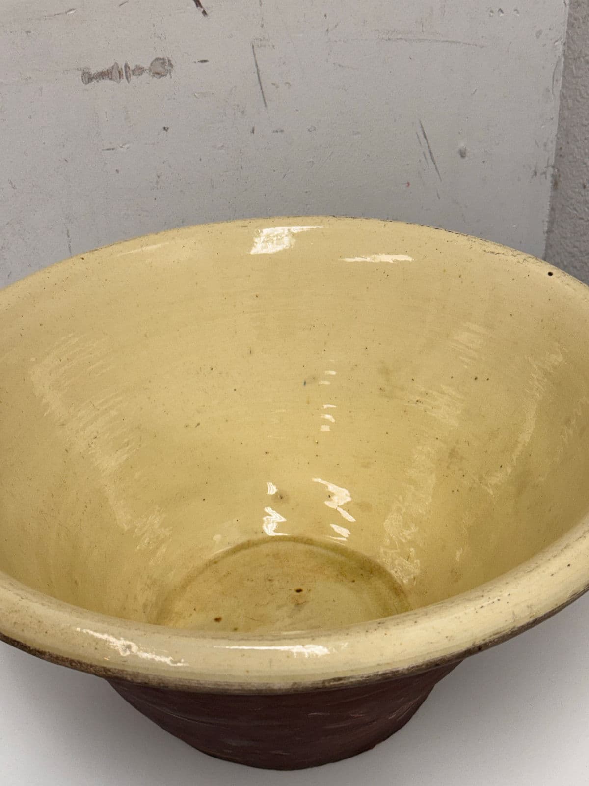 Late 19th Century Antique French Dairy Bowl - Thumbnail 8
