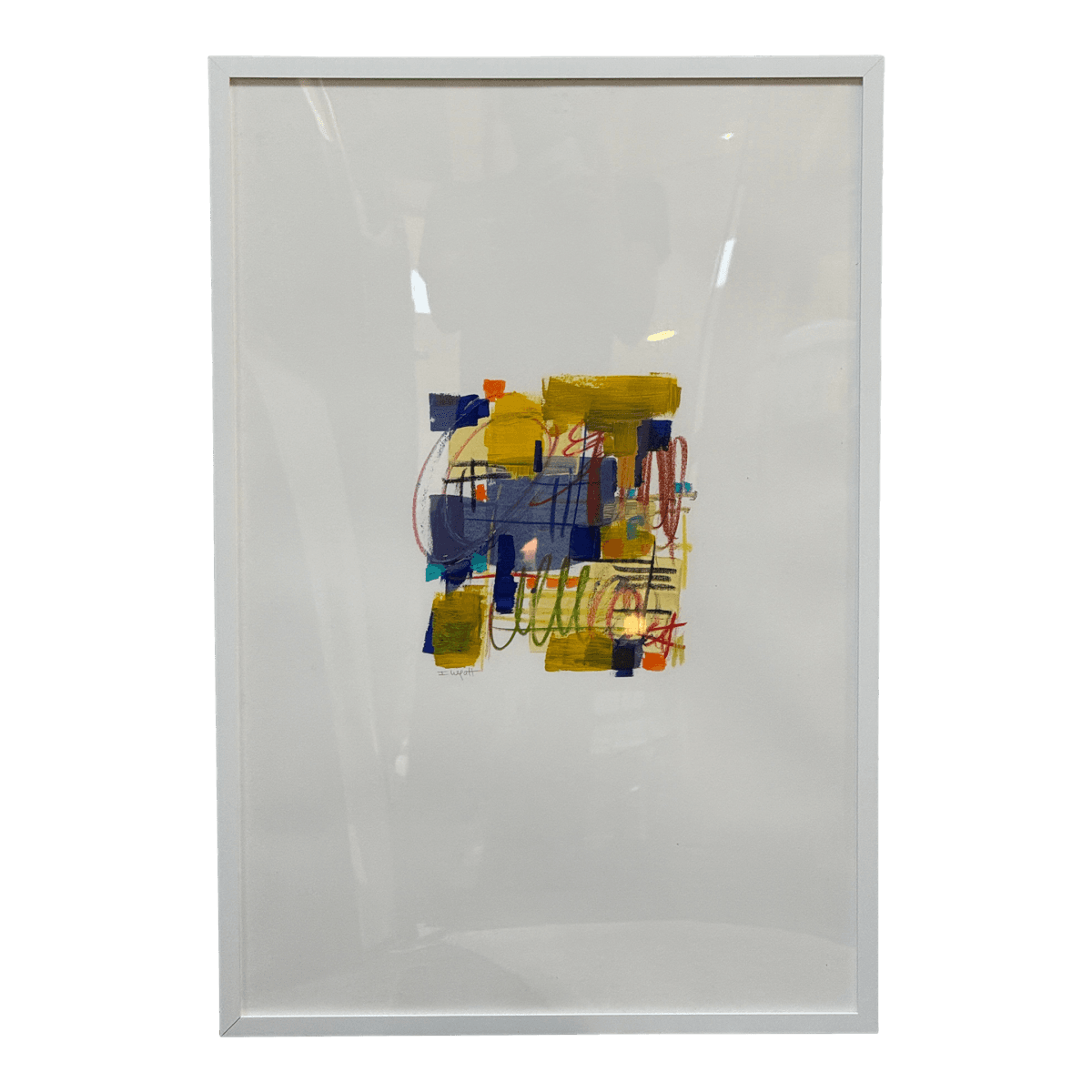 Isabel Wyatt "Blue Bee Bop" Original Painting, Signed - Thumbnail 2