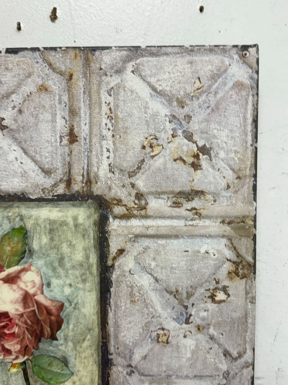 Peggy Abrams Style Rose Tile Print of Canvas - Thumbnail 6