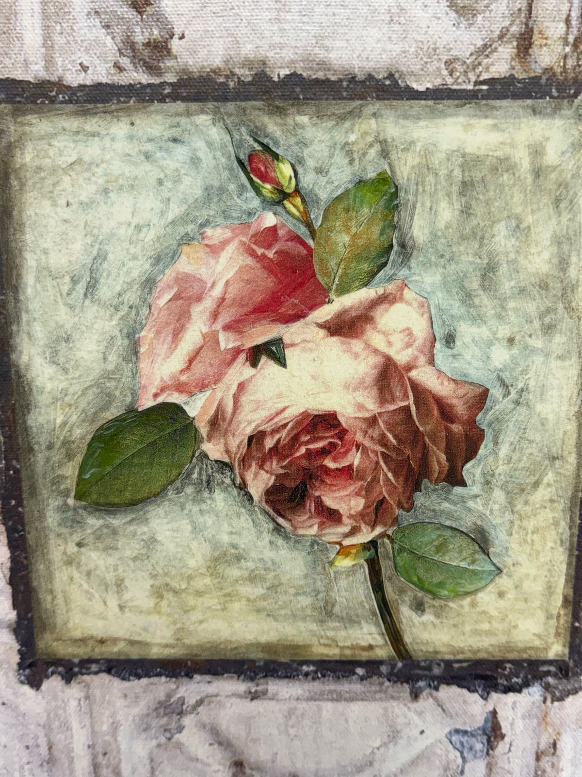 Peggy Abrams Style Rose Tile Print of Canvas - Thumbnail 10