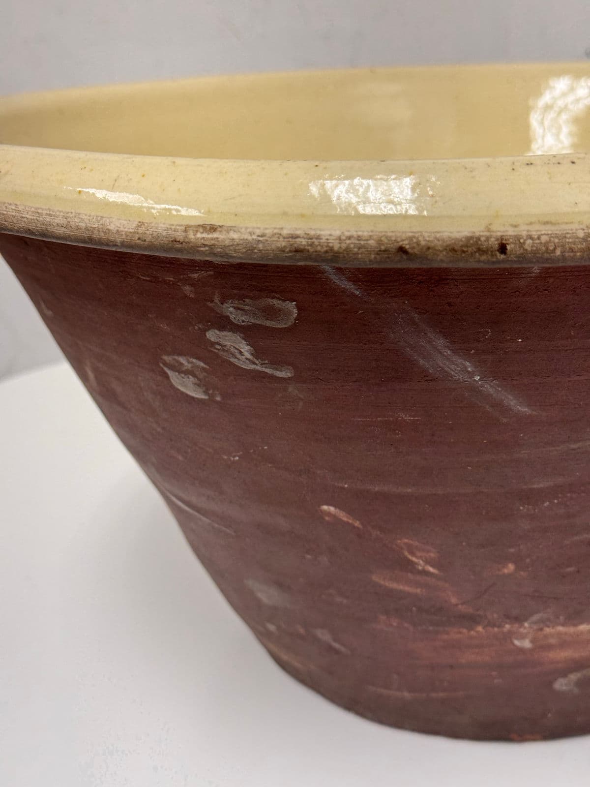 Late 19th Century Antique French Dairy Bowl - Thumbnail 12