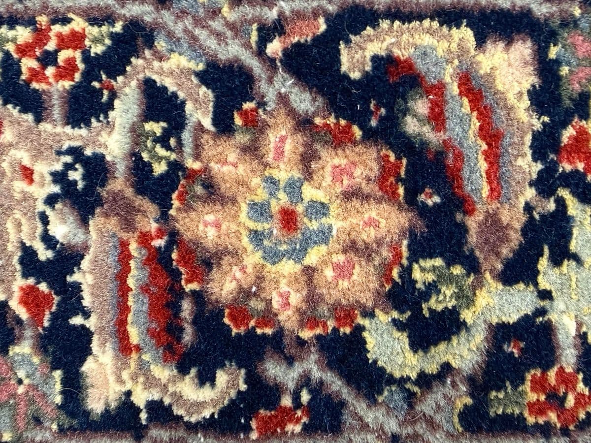 4ft X 6ft Persian Tabriz Mahi Wool & Silk Area Rug - Thumbnail 9