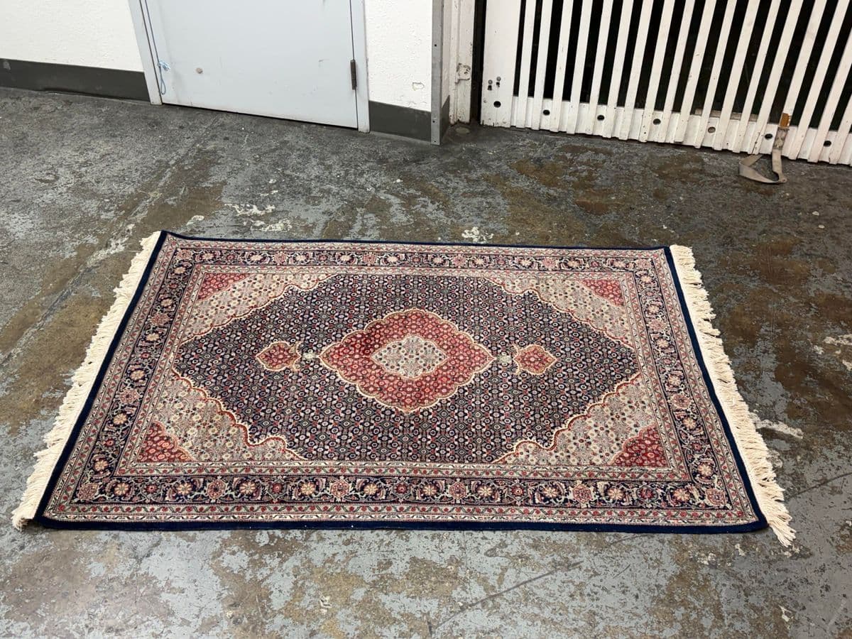 4ft X 6ft Persian Tabriz Mahi Wool & Silk Area Rug - Thumbnail 3