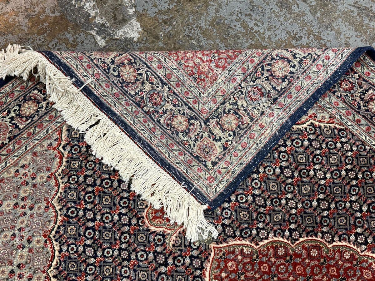 4ft X 6ft Persian Tabriz Mahi Wool & Silk Area Rug - Thumbnail 13