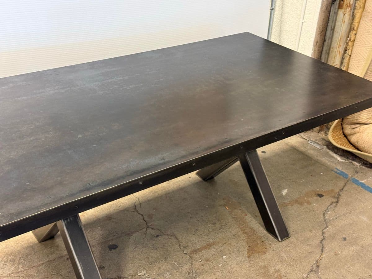 Big Daddy's Antique Metal Dining Table - Thumbnail 9