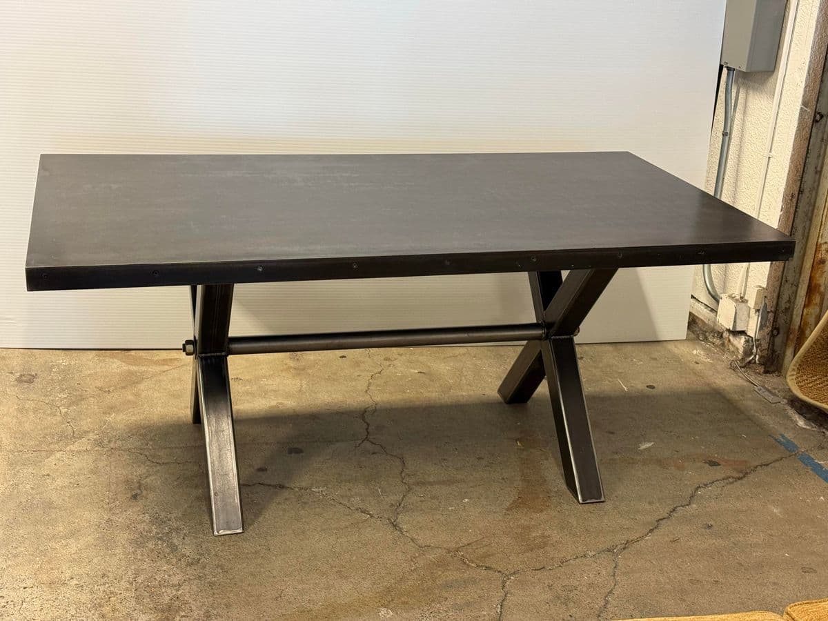 Big Daddy's Antique Metal Dining Table - Thumbnail 3