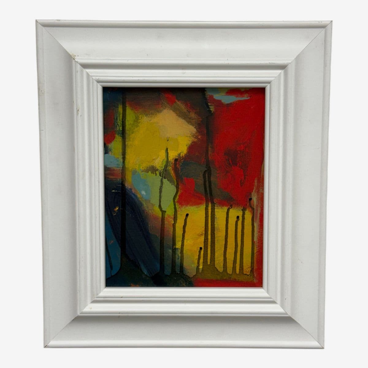 Abstract Bold Composition Painting, Framed - Image 1