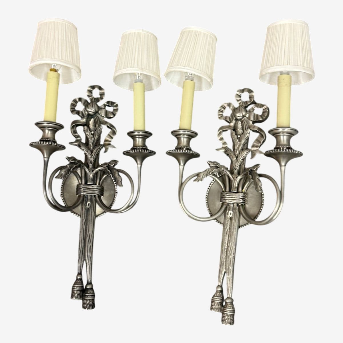 19th Century Louis XVI Style Wall Sconces, Pair - Image 1