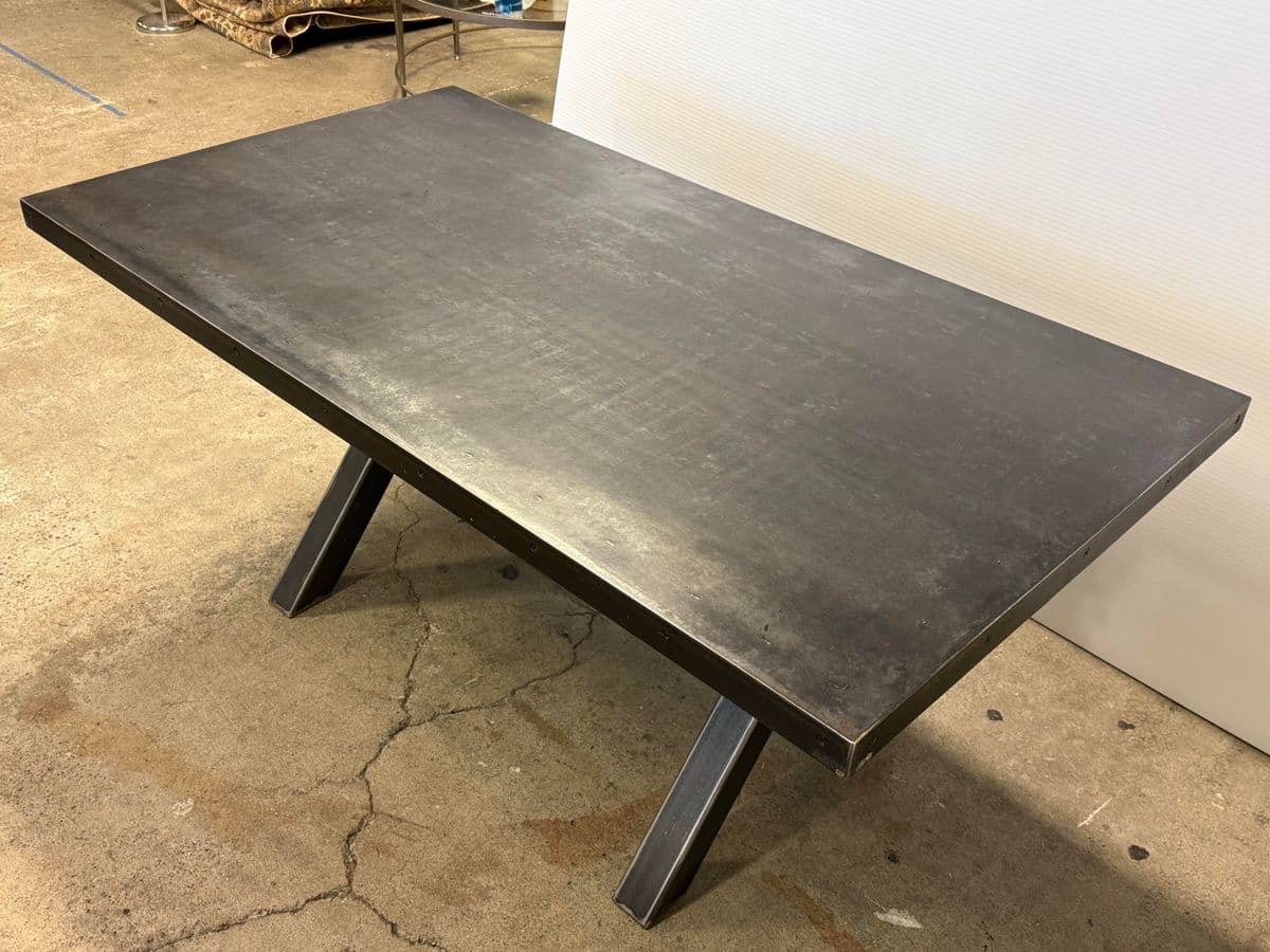 Big Daddy's Antique Metal Dining Table - Thumbnail 4