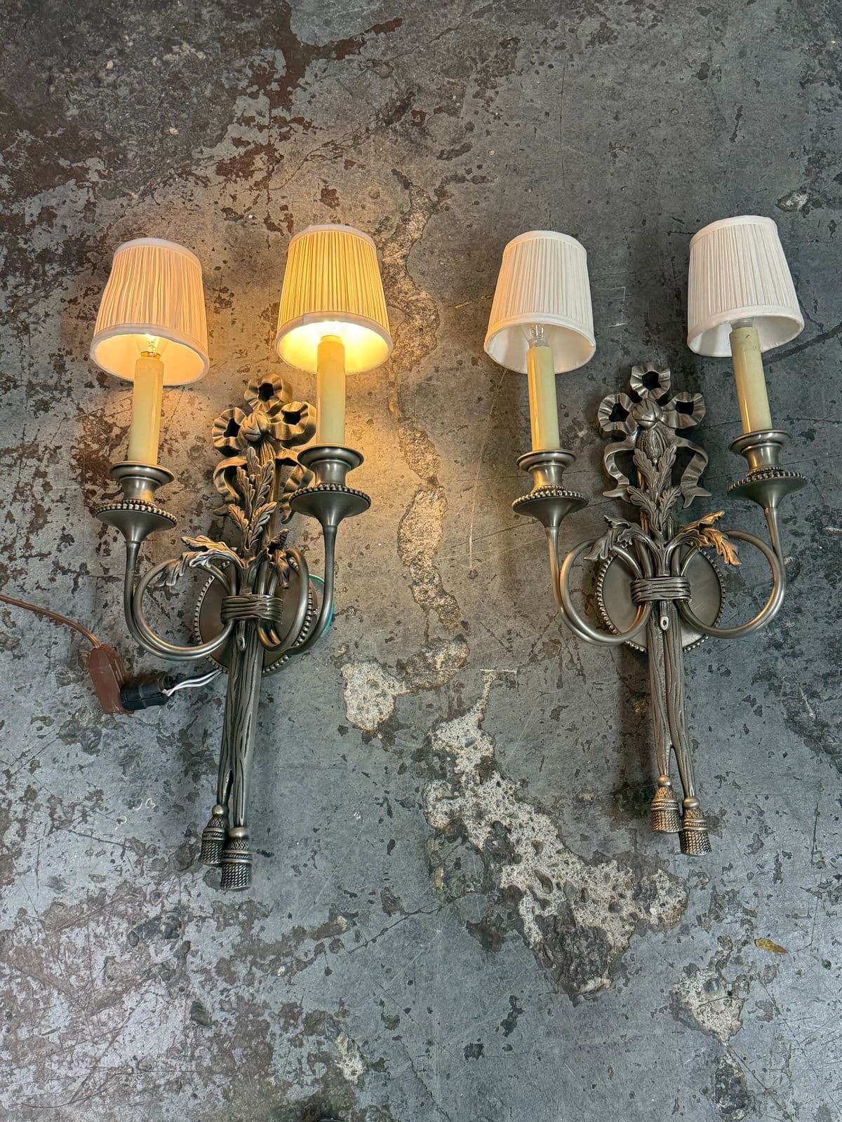 19th Century Louis XVI Style Wall Sconces, Pair - Thumbnail 6