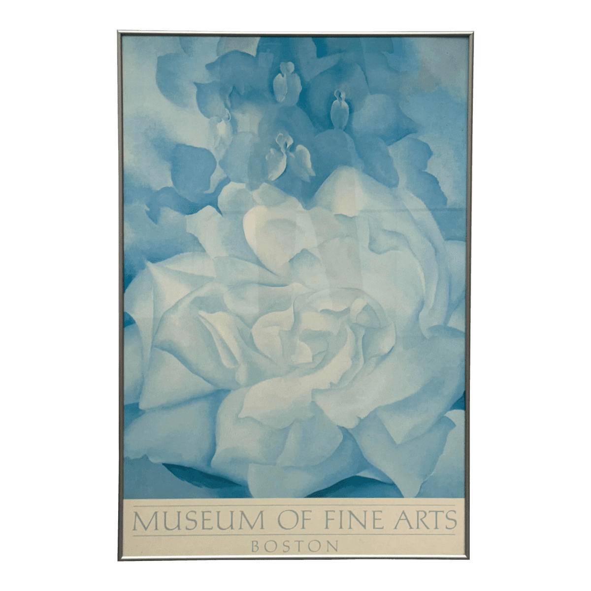 Georgia O'Keeffe "White Rose With Larkspur No. 2" Poster, Framed - Thumbnail 2