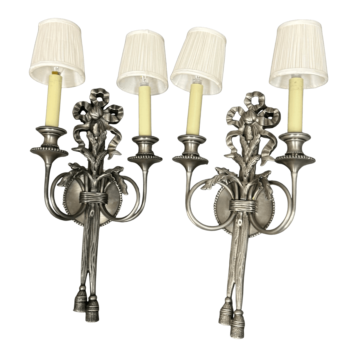 19th Century Louis XVI Style Wall Sconces, Pair - Thumbnail 2