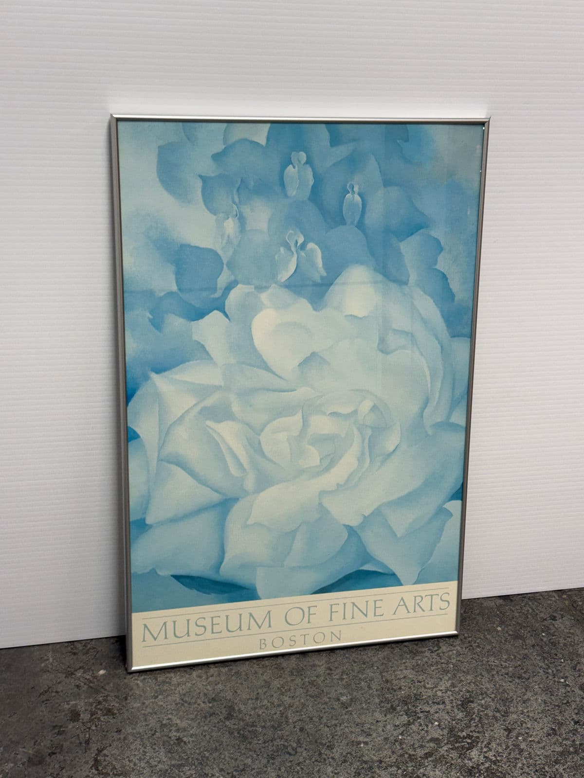 Georgia O'Keeffe "White Rose With Larkspur No. 2" Poster, Framed - Thumbnail 4