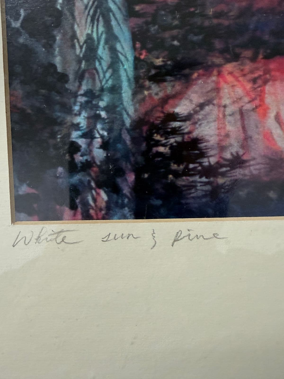Circa 1996 David Wang White Sun + Pine Frame Artwork - Thumbnail 10