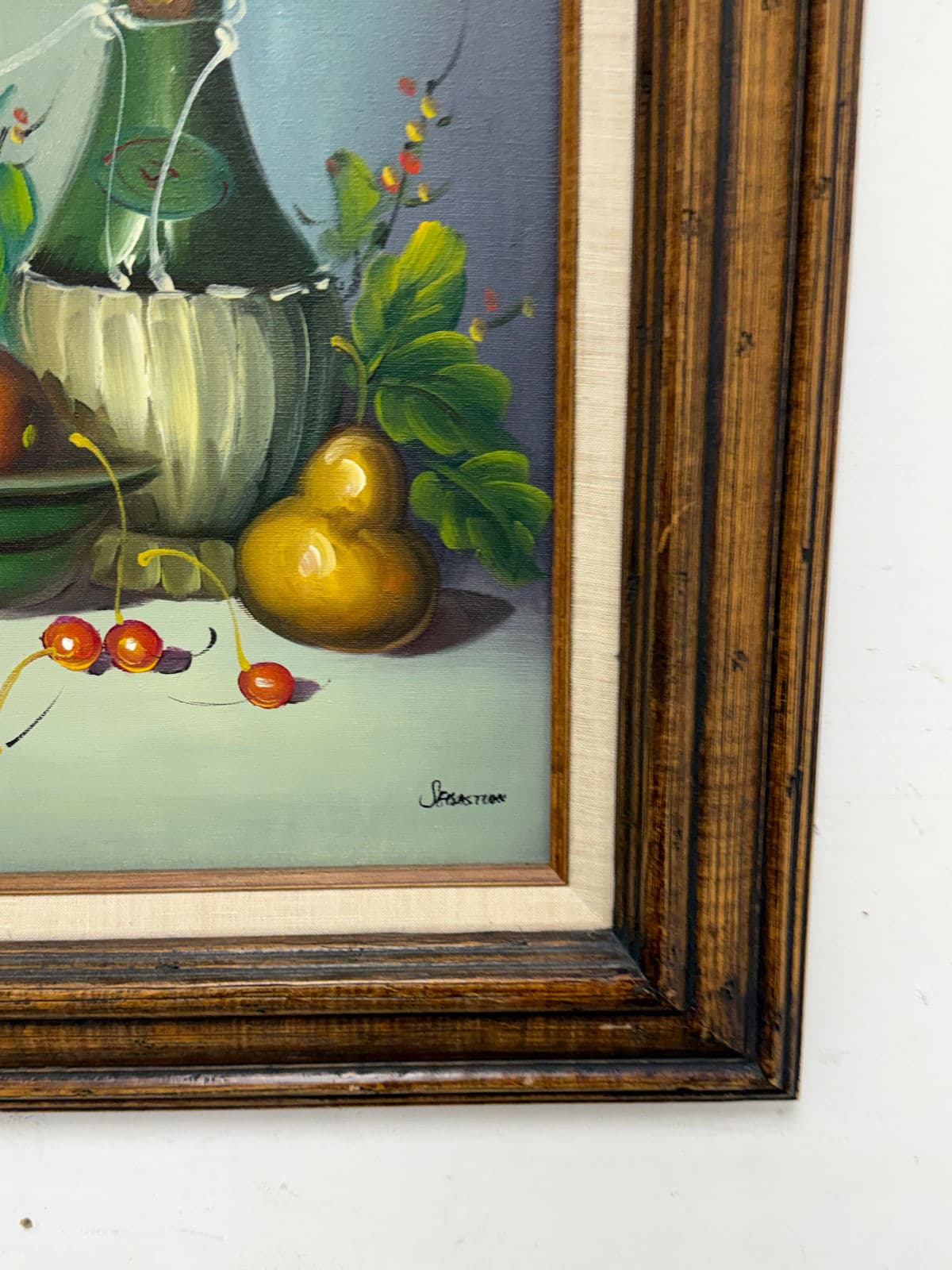 Late 20th Century Sebastian Still Life Oil Painting, Framed - Thumbnail 5