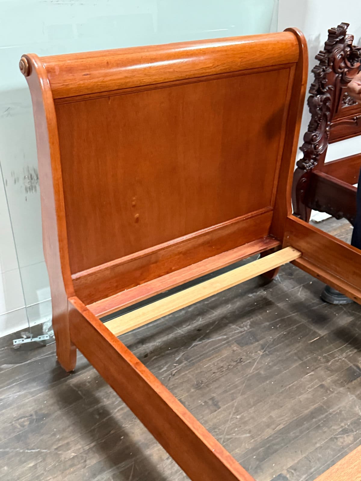 Twin Size Circa 1997 Bombay Co. Sleigh Bed Frame - Thumbnail 5