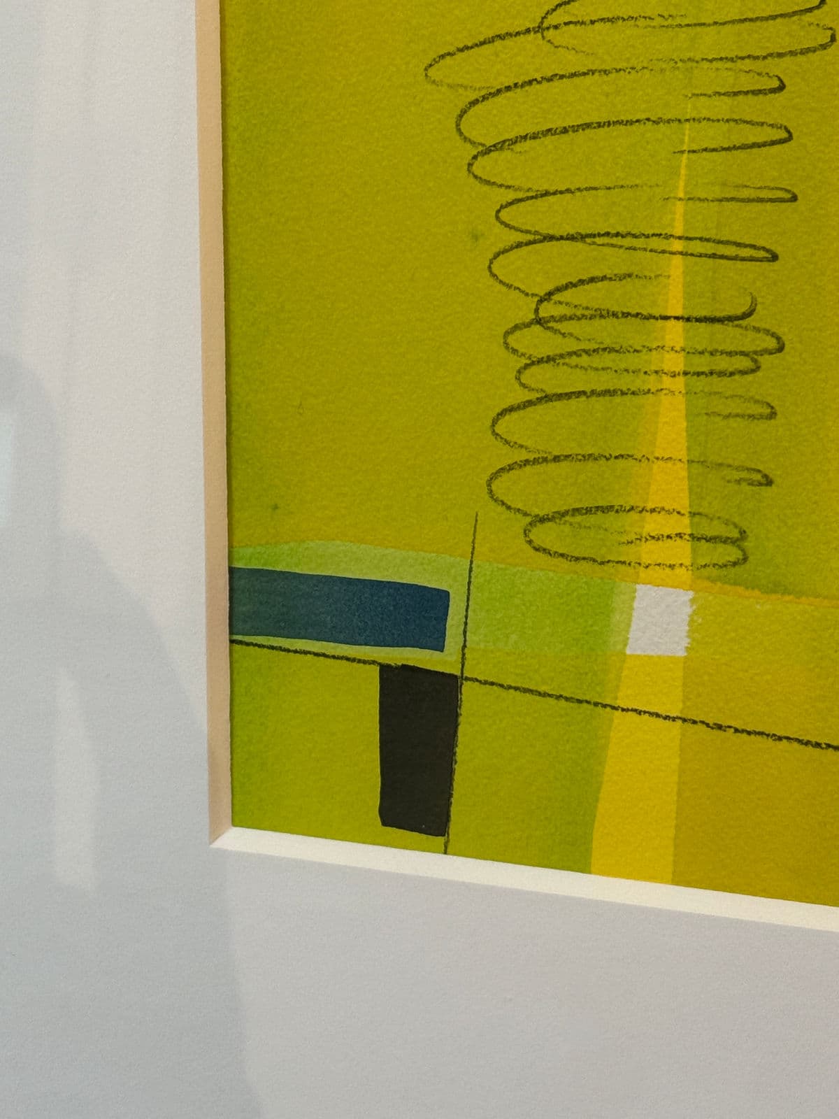 Isabel Wyatt "Yellow Green Colorform" Original Painting, Signed - Thumbnail 8