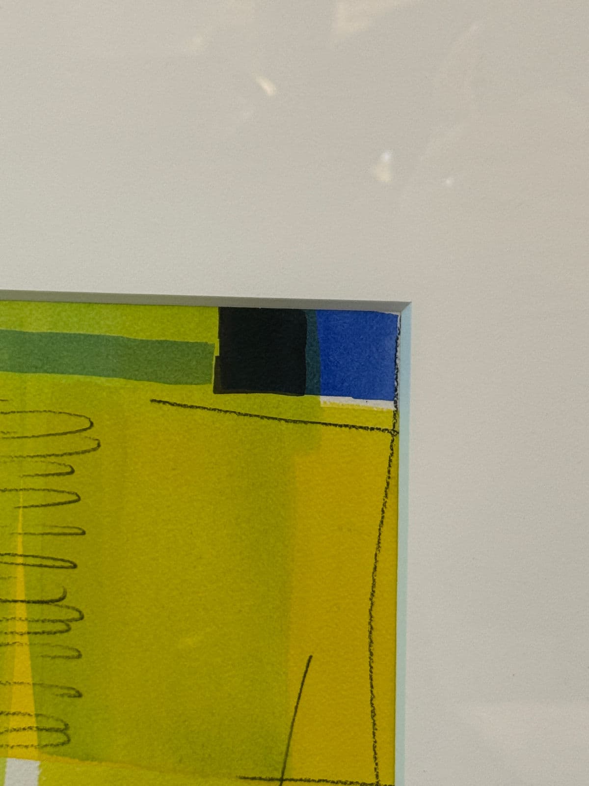 Isabel Wyatt "Yellow Green Colorform" Original Painting, Signed - Thumbnail 6