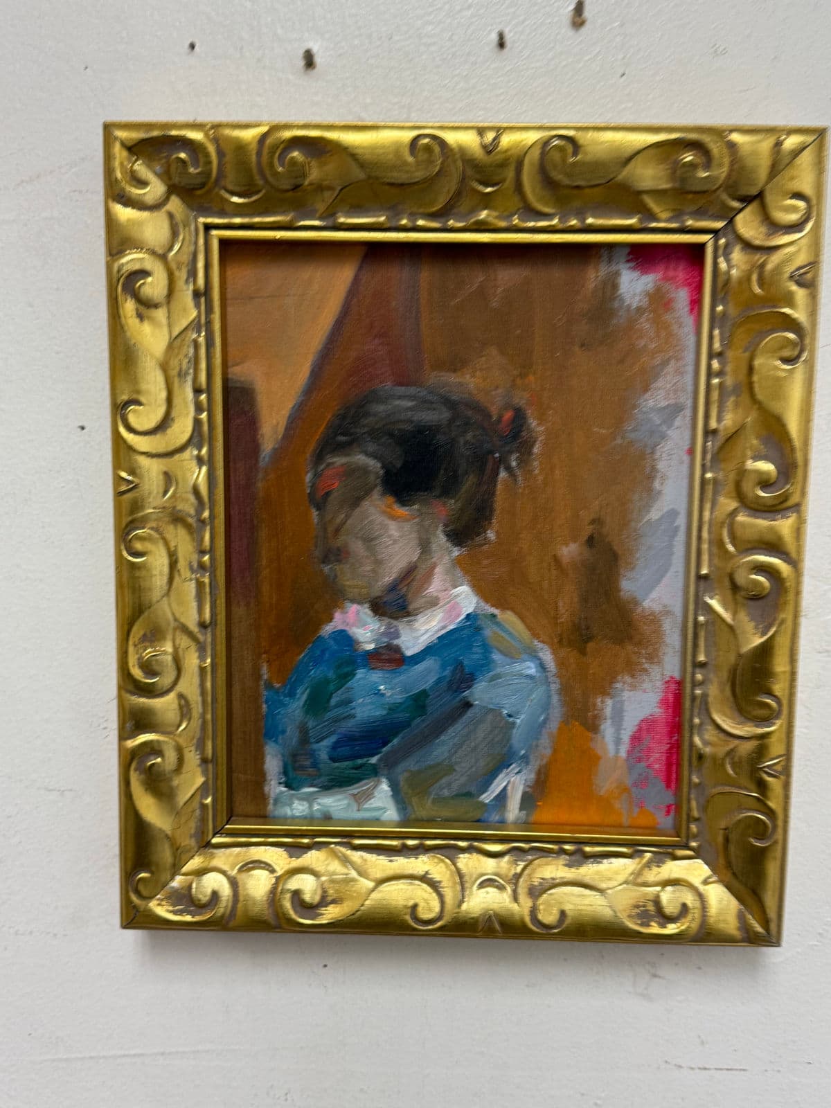 Impressionist Reproduction Artwork of Portrait of Young Girl, Framed - Thumbnail 10