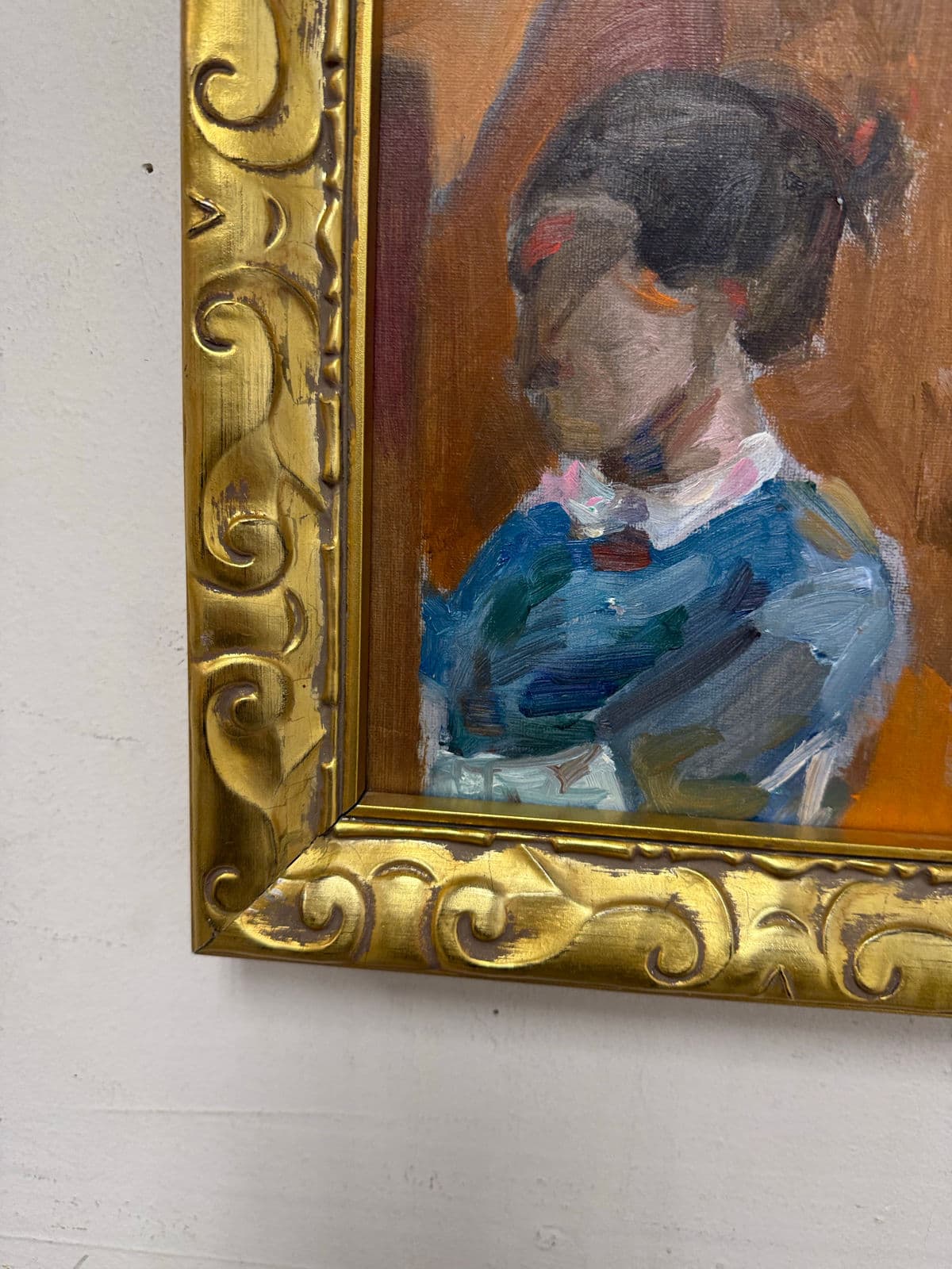 Impressionist Reproduction Artwork of Portrait of Young Girl, Framed - Thumbnail 9