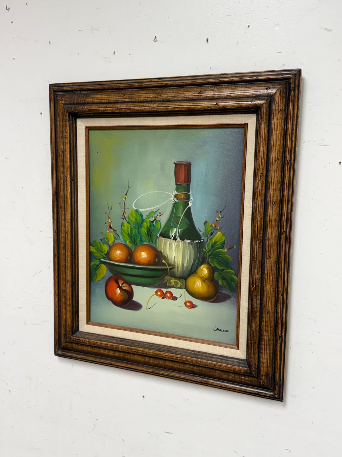 Late 20th Century Sebastian Still Life Oil Painting, Framed - Thumbnail 4