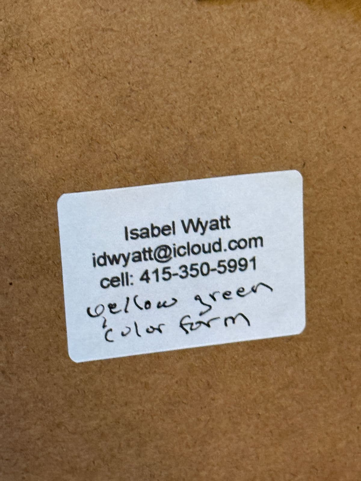 Isabel Wyatt "Yellow Green Colorform" Original Painting, Signed - Thumbnail 12