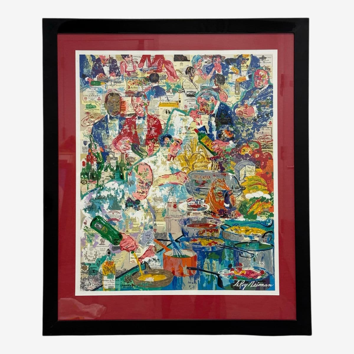 LeRoy Neiman International Cuisine Print, Framed - Image 1