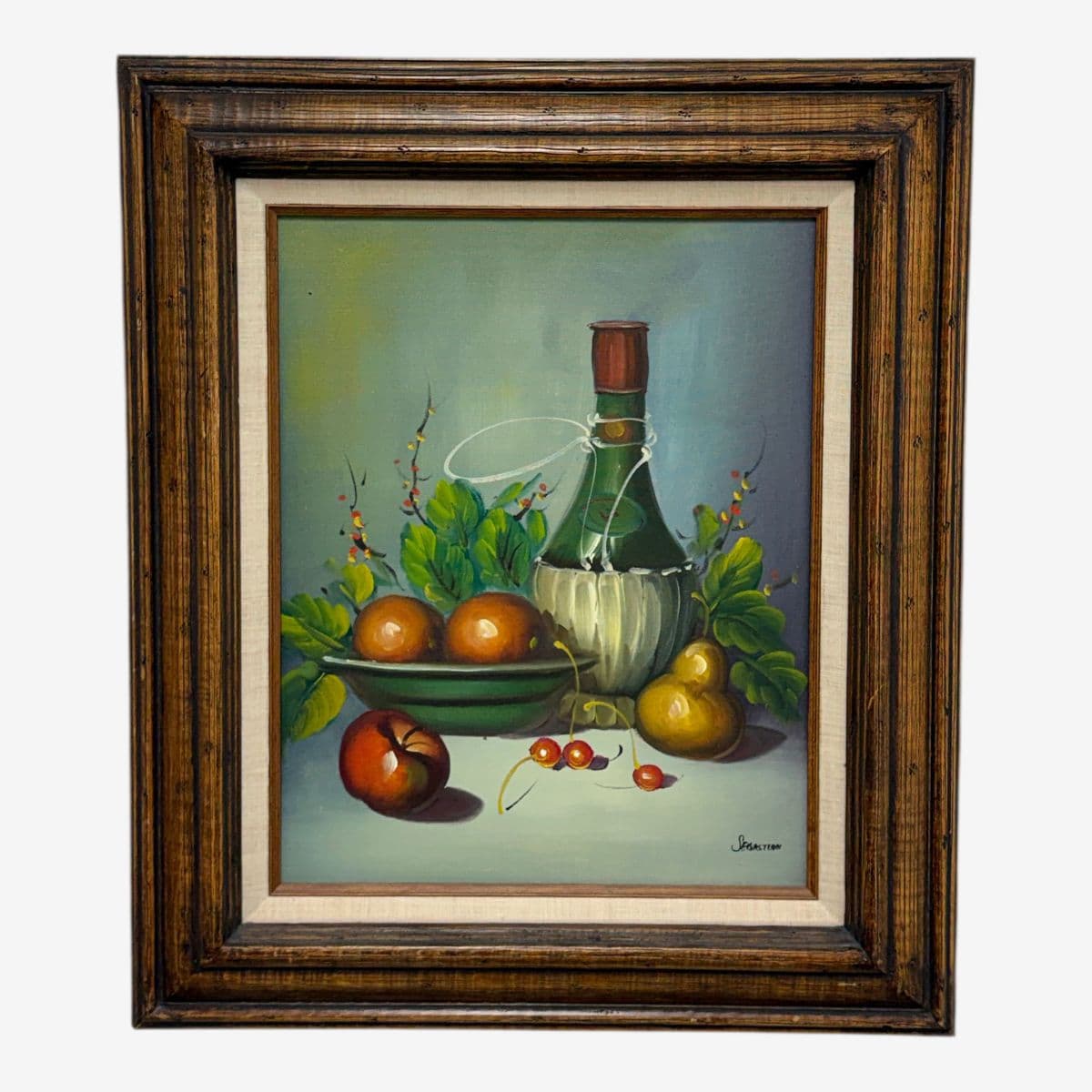 Late 20th Century Sebastian Still Life Oil Painting, Framed - Image 1