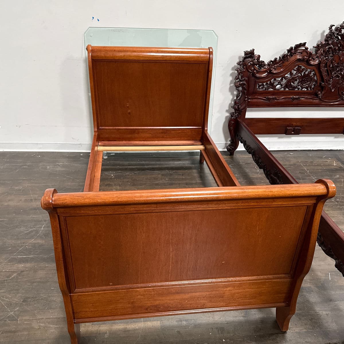 Twin Size Circa 1997 Bombay Co. Sleigh Bed Frame - Thumbnail 11