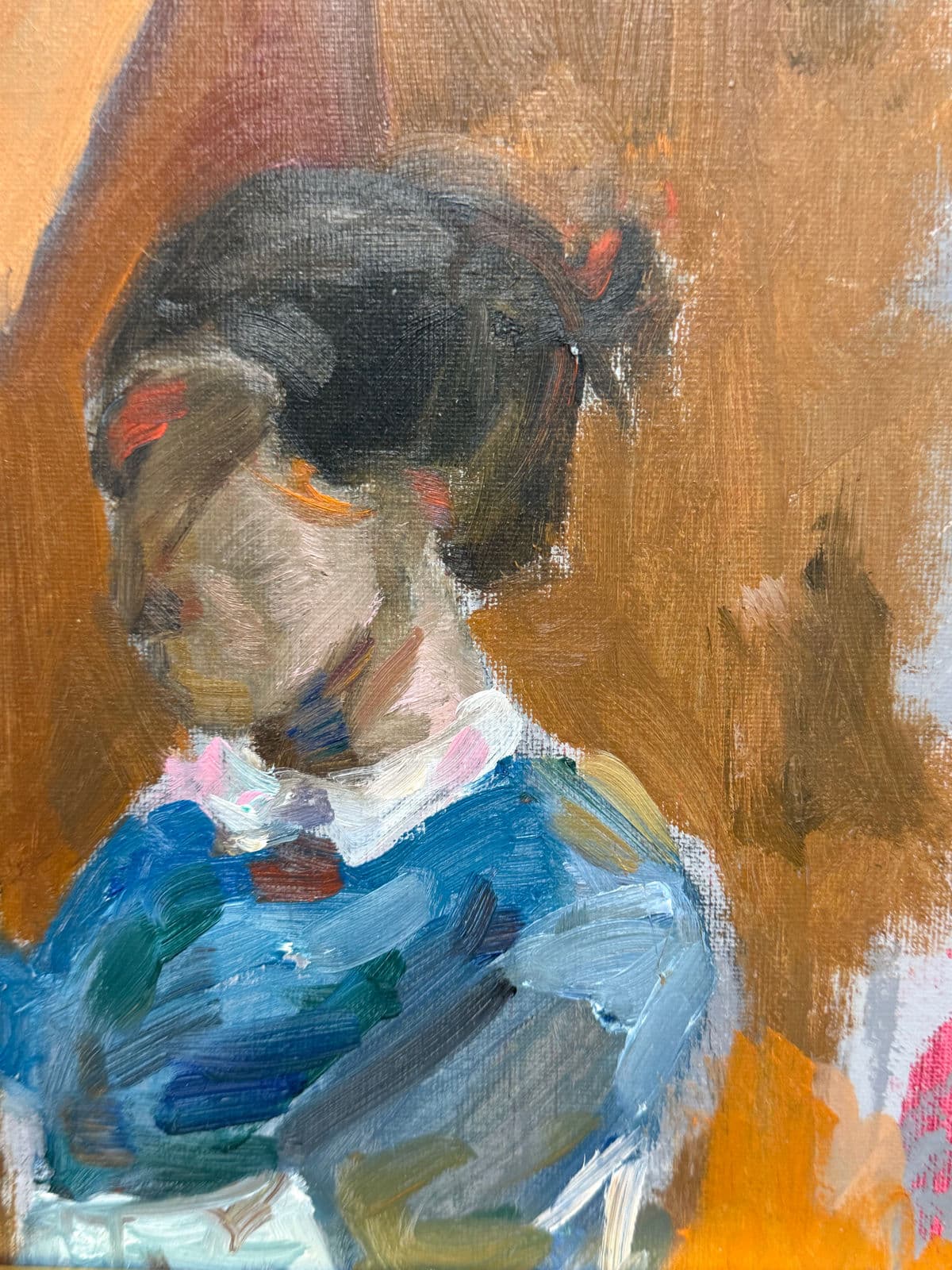 Impressionist Reproduction Artwork of Portrait of Young Girl, Framed - Thumbnail 13