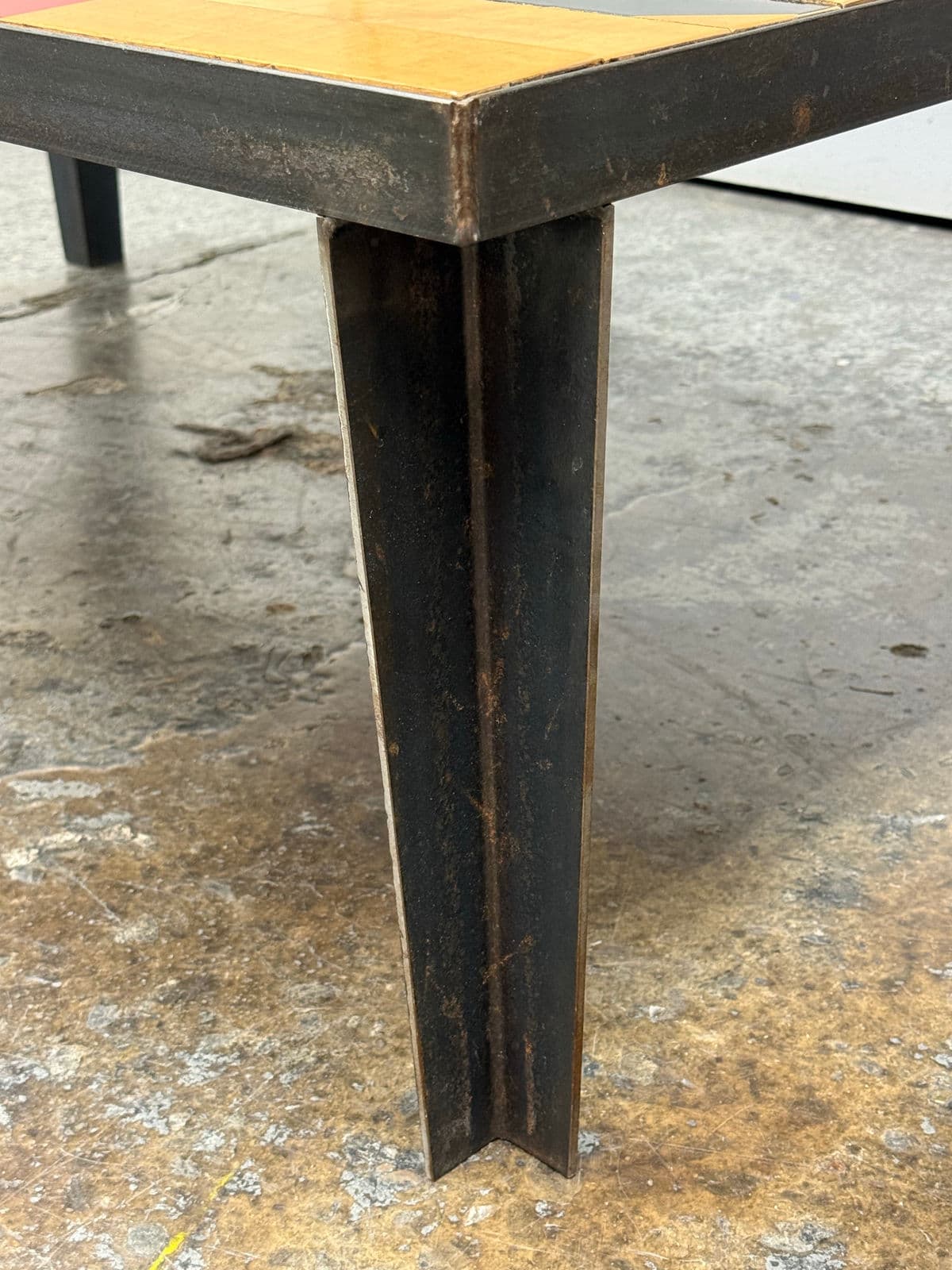 Reclaimed Wood From Gym Floor Coffee Table - Thumbnail 9