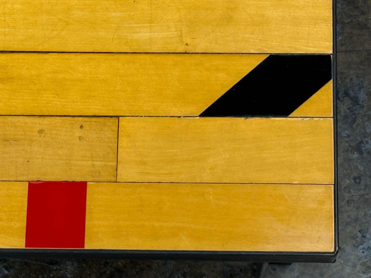 Reclaimed Wood From Gym Floor Coffee Table - Thumbnail 7