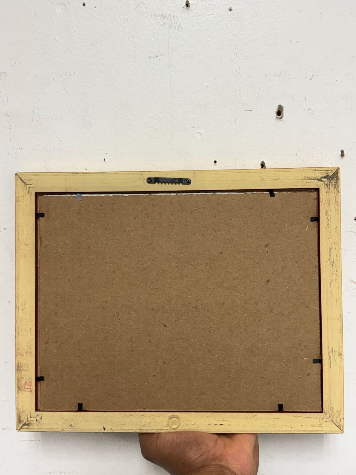 Abstract Cloud Covered Blue Skies on the Beach Painting, Framed - Thumbnail 7