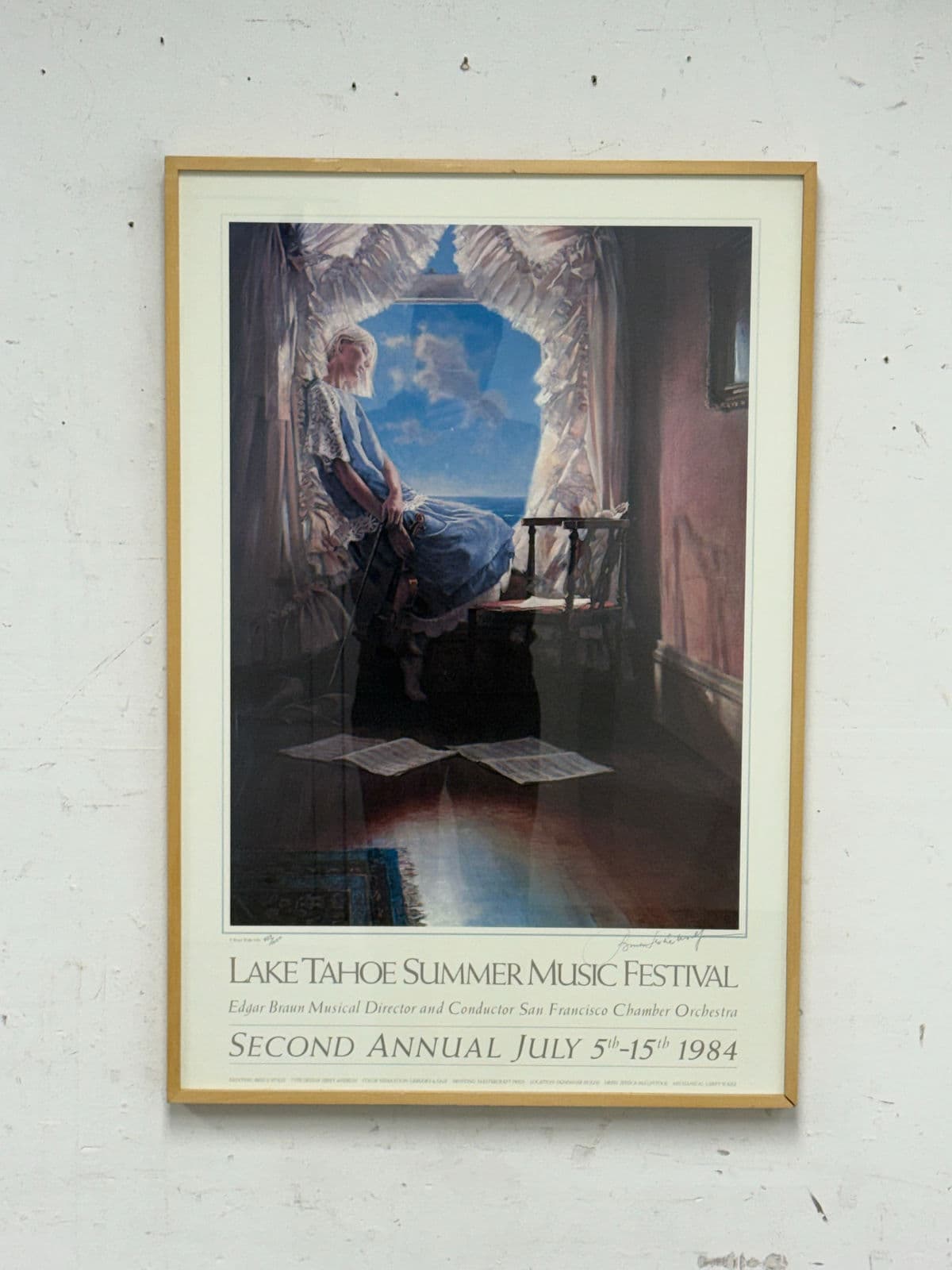 Circa 1984 Signed Lake Tahoe Summer Music Festival Print, Framed - Thumbnail 4