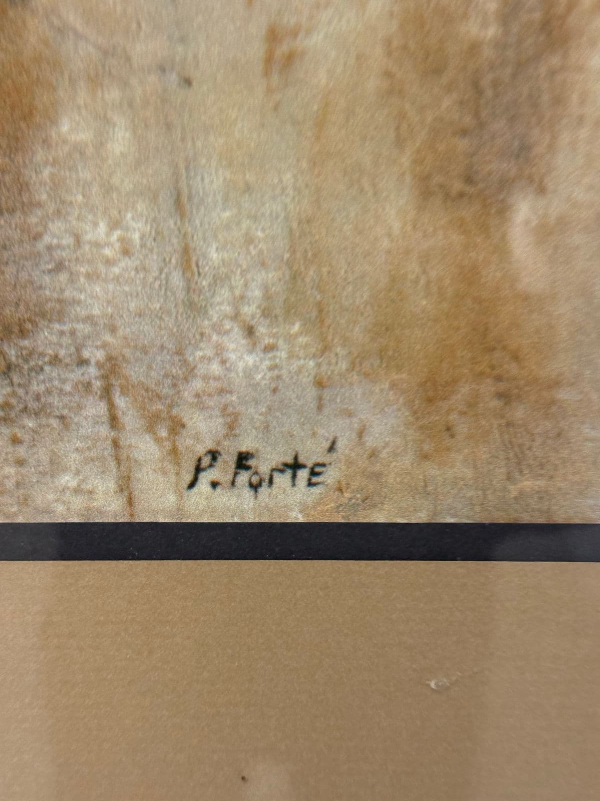 P. Forte Signed Original Painting, Framed - Thumbnail 7