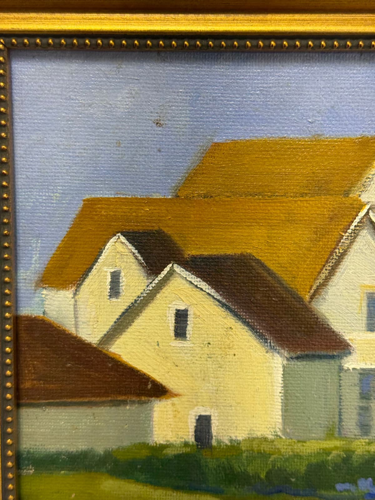 Impressionist Painting of White House in Flower Field, Framed - Thumbnail 10