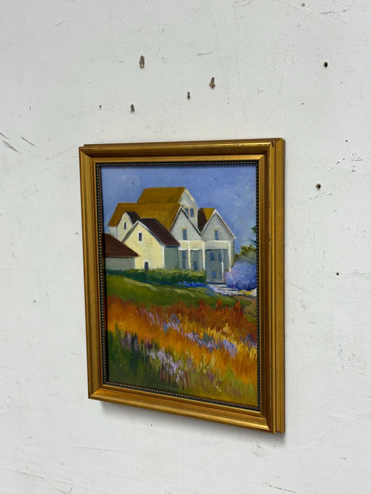 Impressionist Painting of White House in Flower Field, Framed - Thumbnail 6