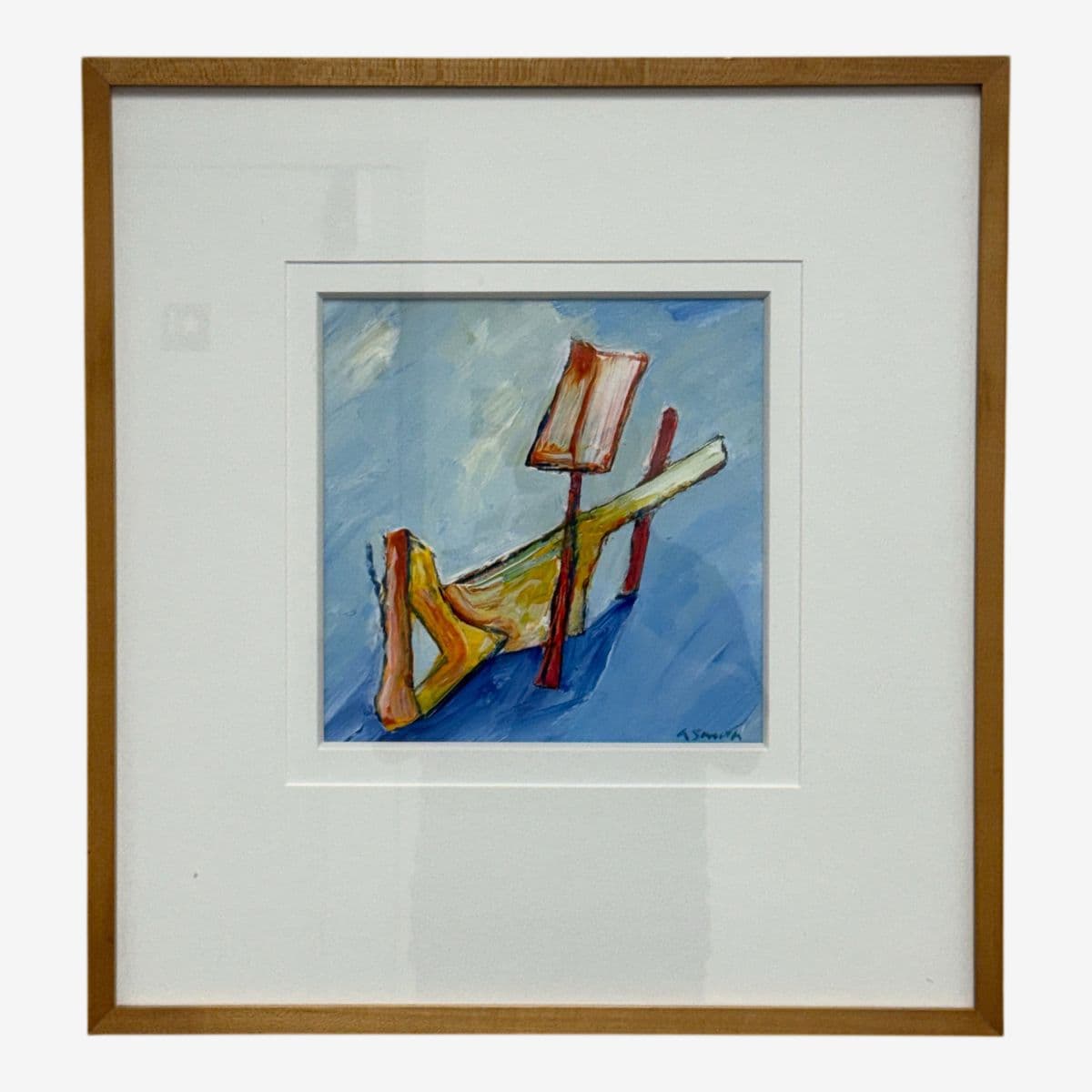 Circa 1995 Albert Smith Custom Abstract, Framed - Image 1
