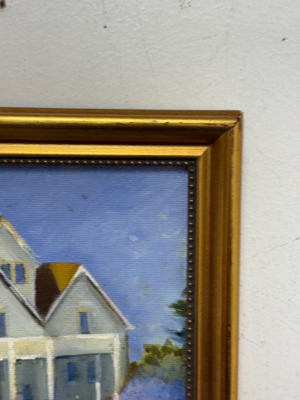 Impressionist Painting of White House in Flower Field, Framed - Thumbnail 5