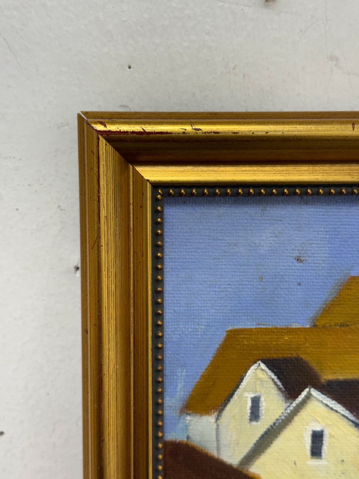 Impressionist Painting of White House in Flower Field, Framed - Thumbnail 4