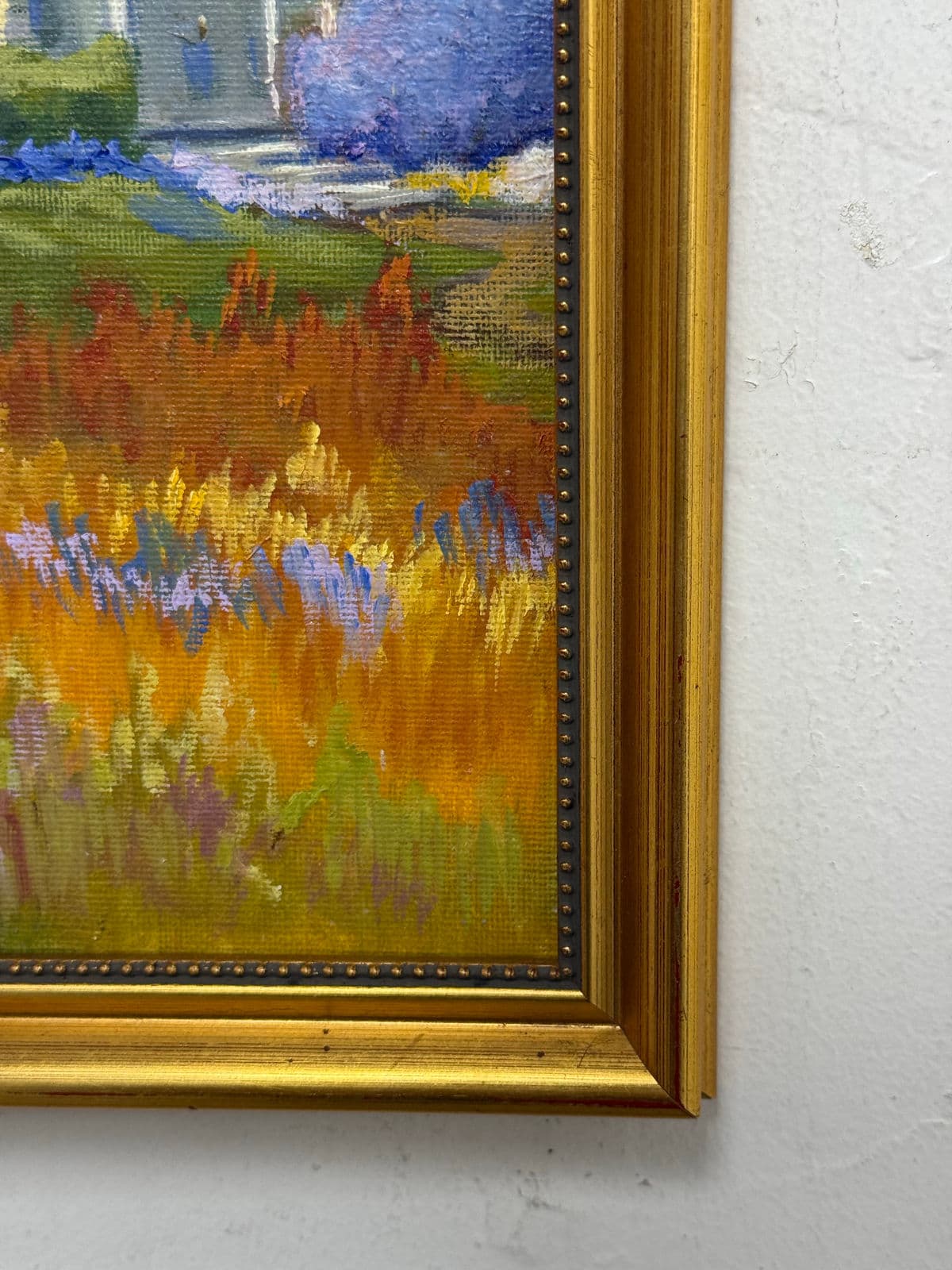 Impressionist Painting of White House in Flower Field, Framed - Thumbnail 12